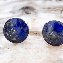 Load image into Gallery viewer, Lapis Lazuli Round Earrings 9mm