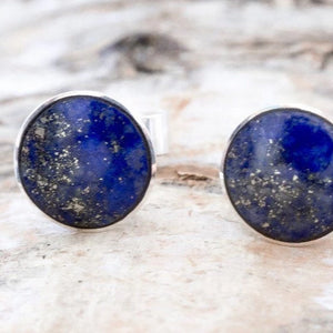 Lapis Lazuli Round Earrings 9mm