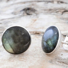 Load image into Gallery viewer, Round Labradorite Stud Earrings 7mm