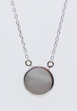 Load image into Gallery viewer, Amethyst and Mother of Pearl Double Sided Round Pendant