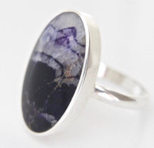 Load image into Gallery viewer, blue john silver ring by my handmade jewellery