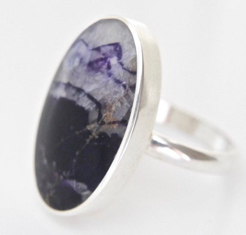 blue john silver ring by my handmade jewellery